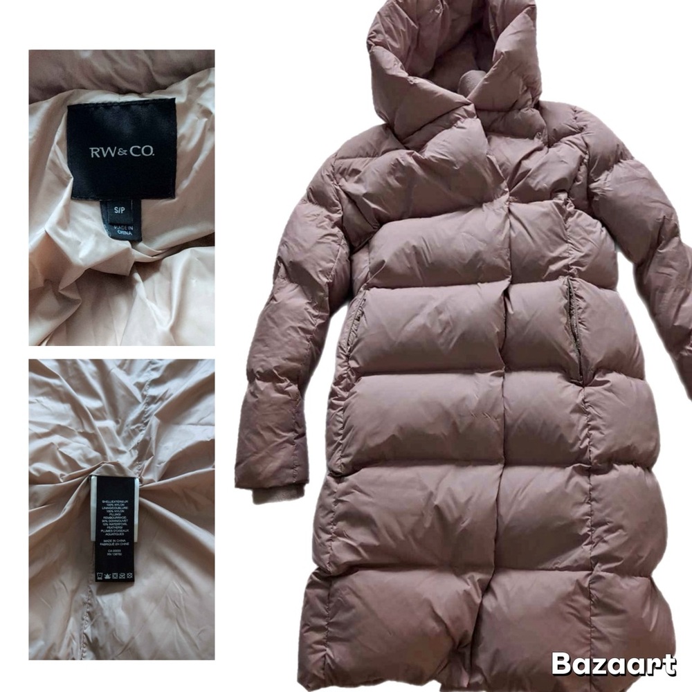 RW&CO. Women's Dusty Pink Puffer Coat